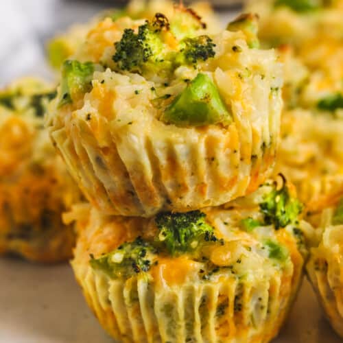 Broccoli Bites in a stack