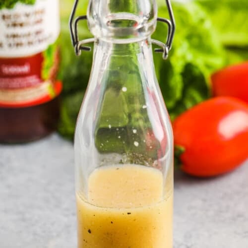 Red Wine Vinaigrette in a jar