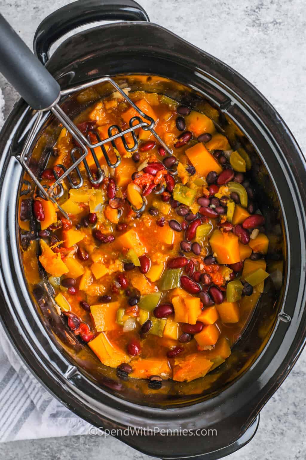 Slow Cooker Butternut Squash Chili Spend With Pennies
