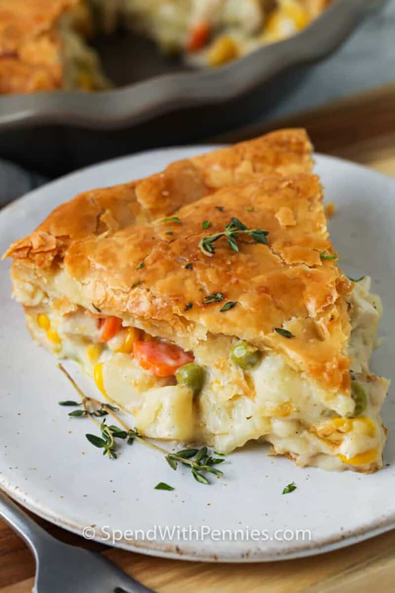 plated Chicken Pot Pie