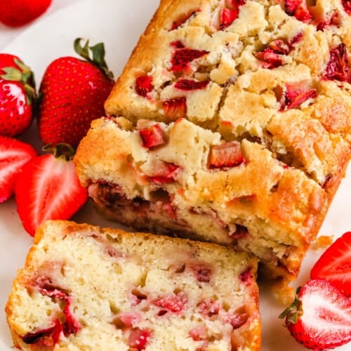 Strawberry Bread cut into slices