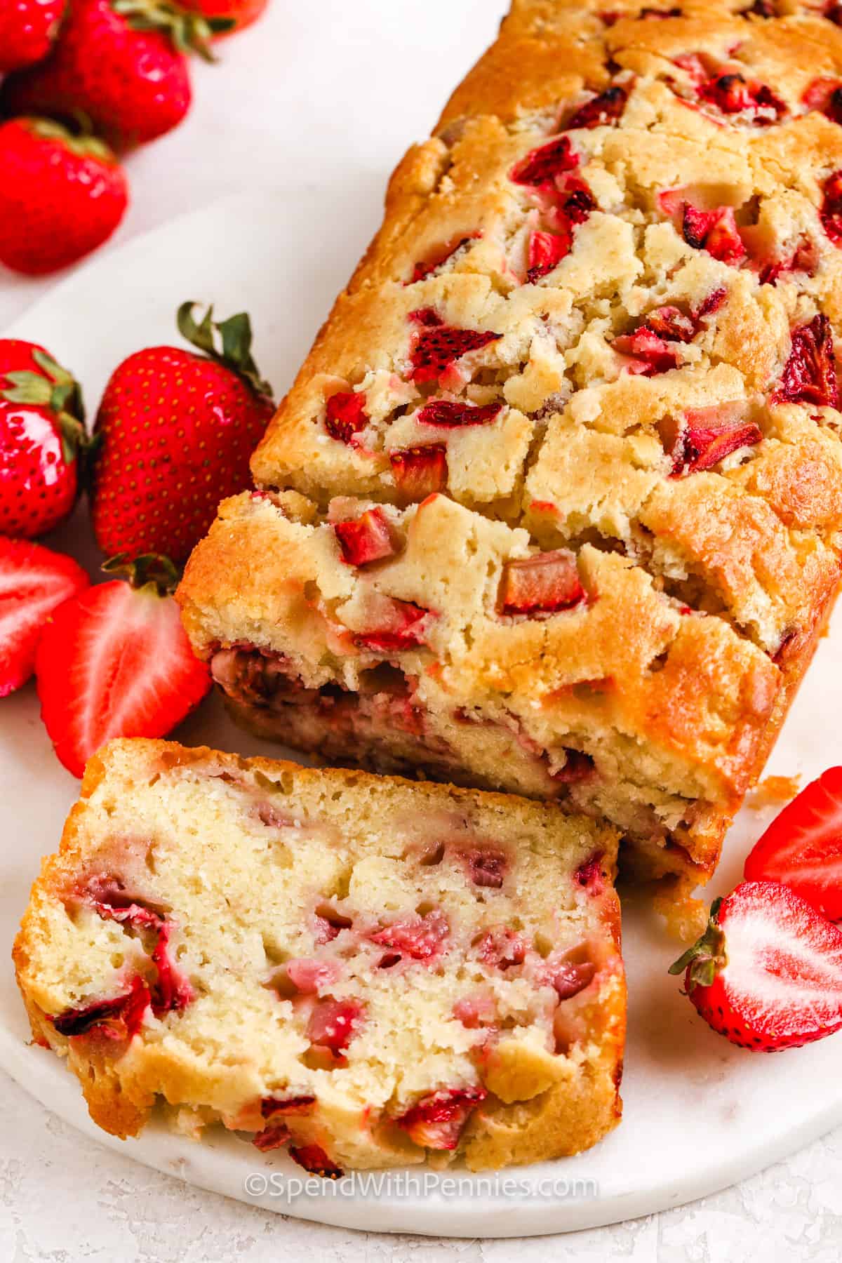 Strawberry Bread cut into slices