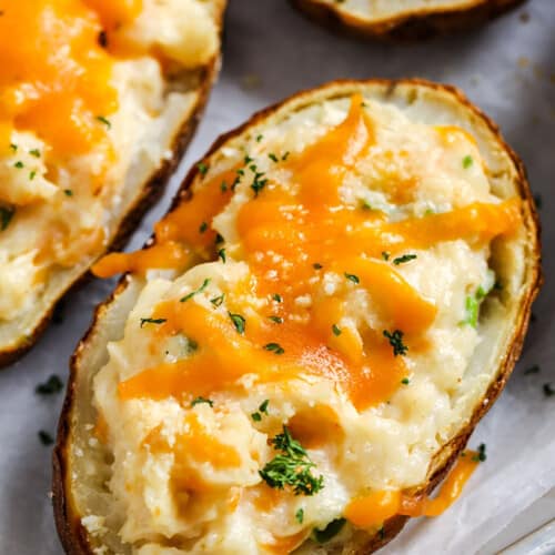close up of Loaded Baked Potatoes