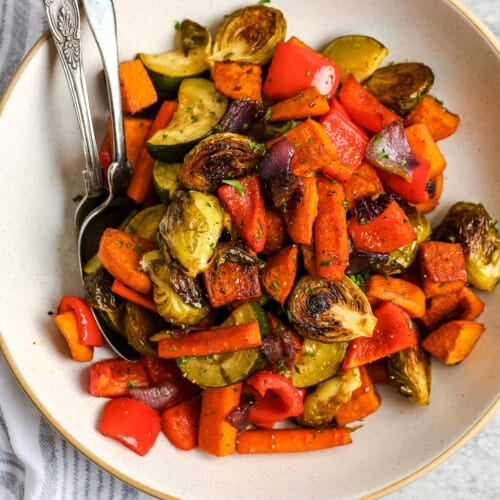 plated Roasted Vegetables