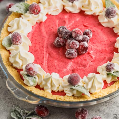 a finished cranberry pie