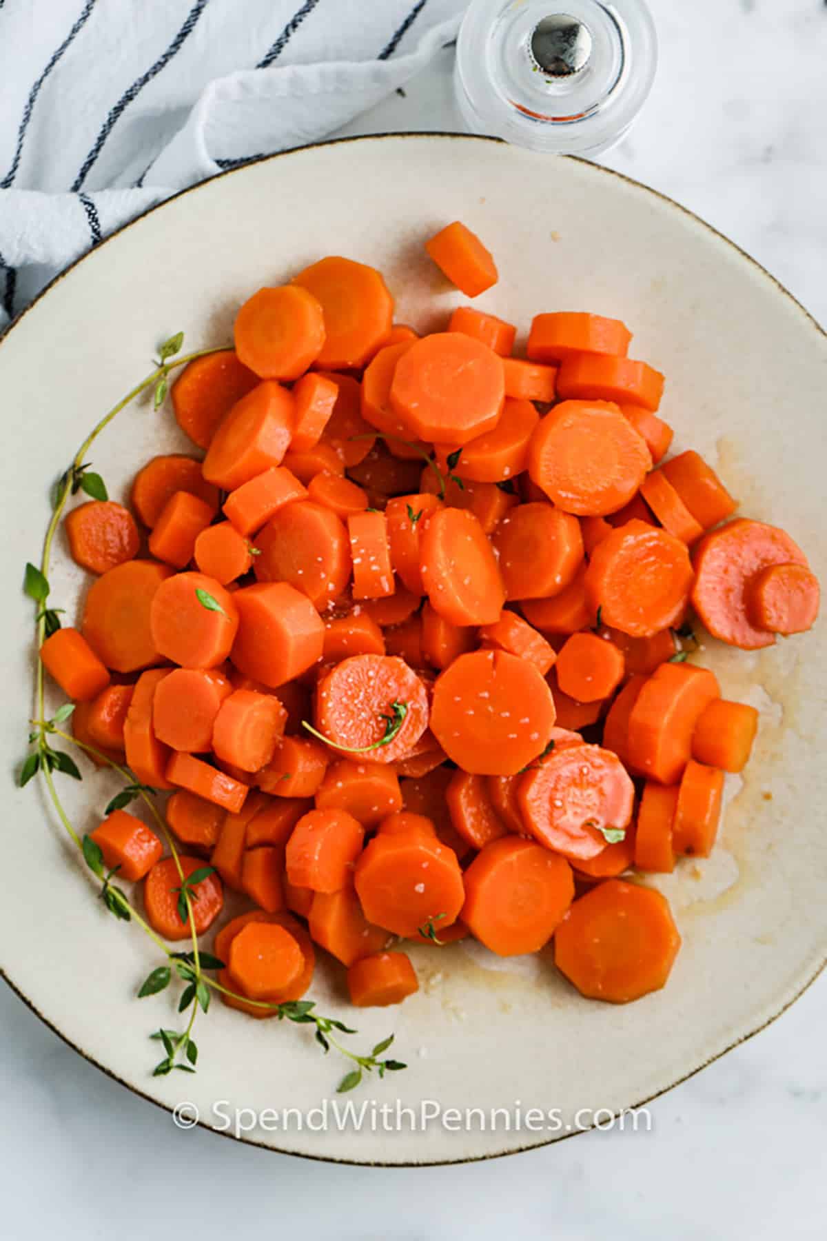 plated Brown Sugar Carrots