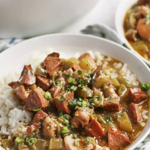 Our Favorite Gumbo Recipe in a bowl