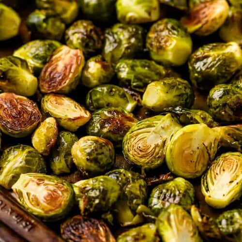 Roasted Brussel Sprouts on a sheet pan