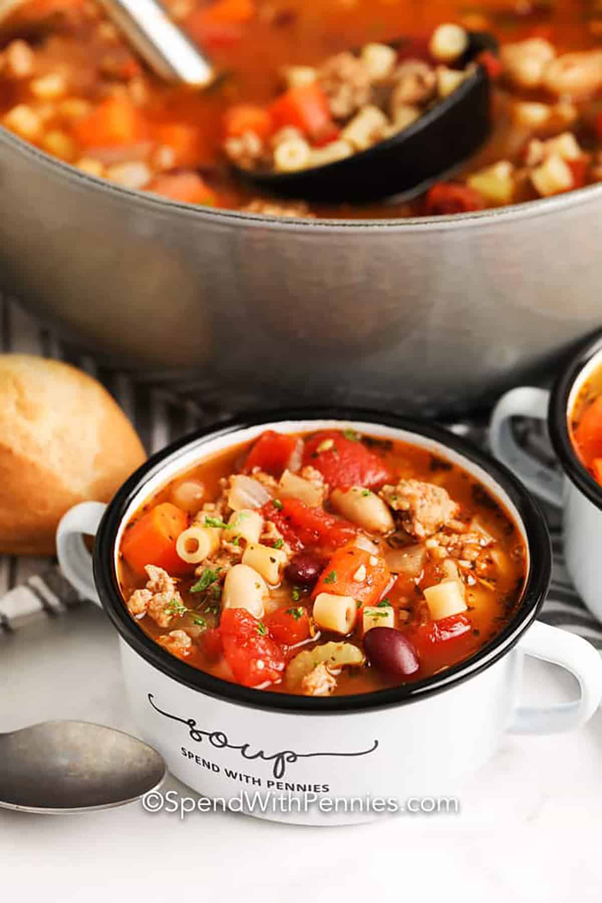 bowl of Pasta Fagioli