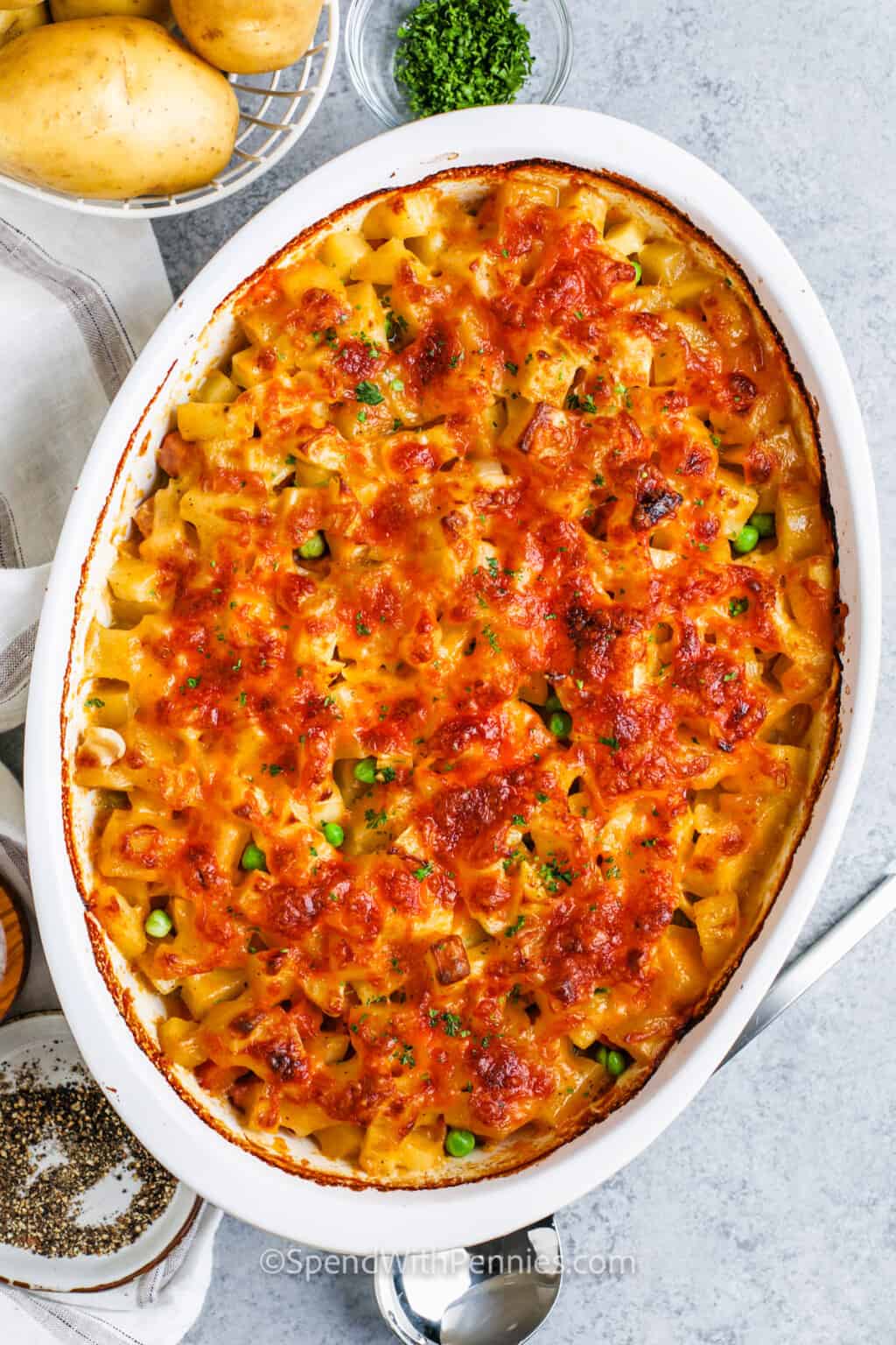 Cheesy Ham and Potato Casserole Spend With Pennies