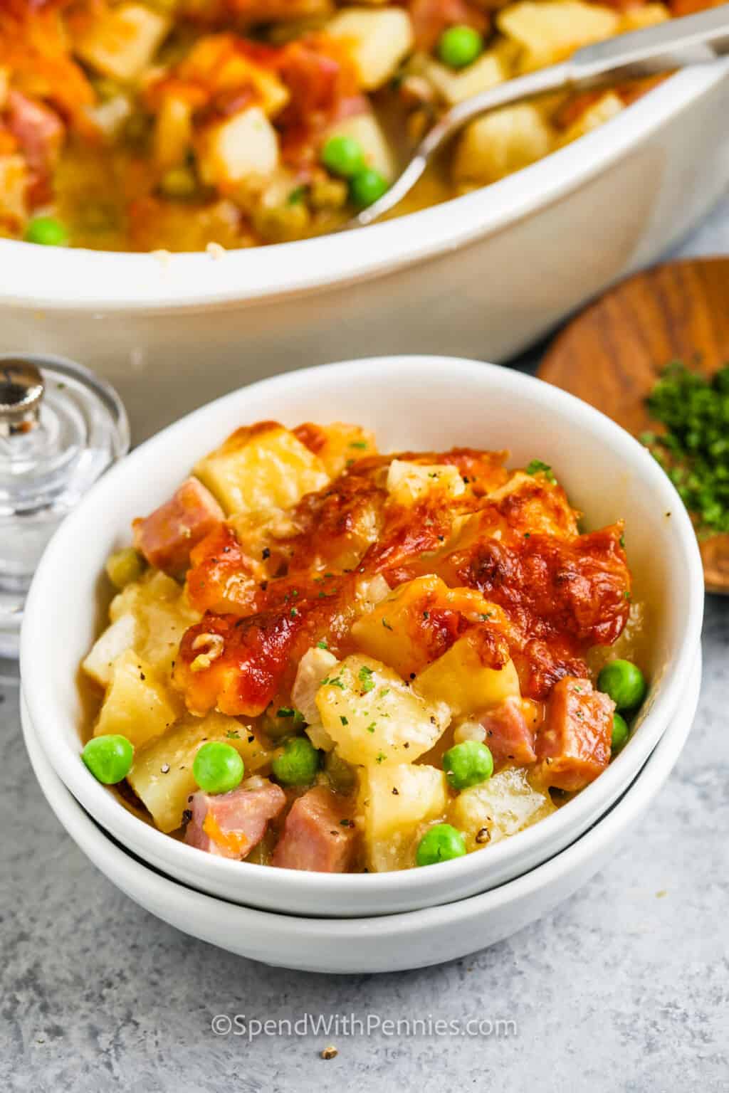 Cheesy Ham and Potato Casserole Spend With Pennies