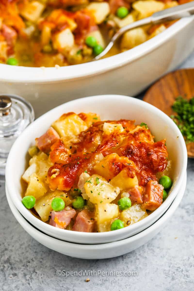 Cheesy Ham and Potato Casserole Spend With Pennies