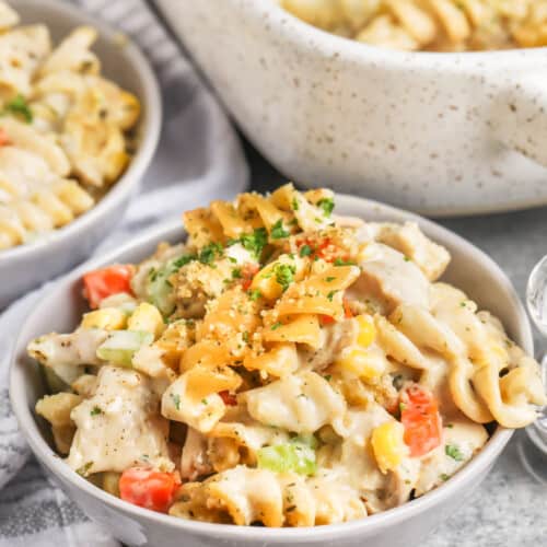 plated Turkey Noodle Casserole