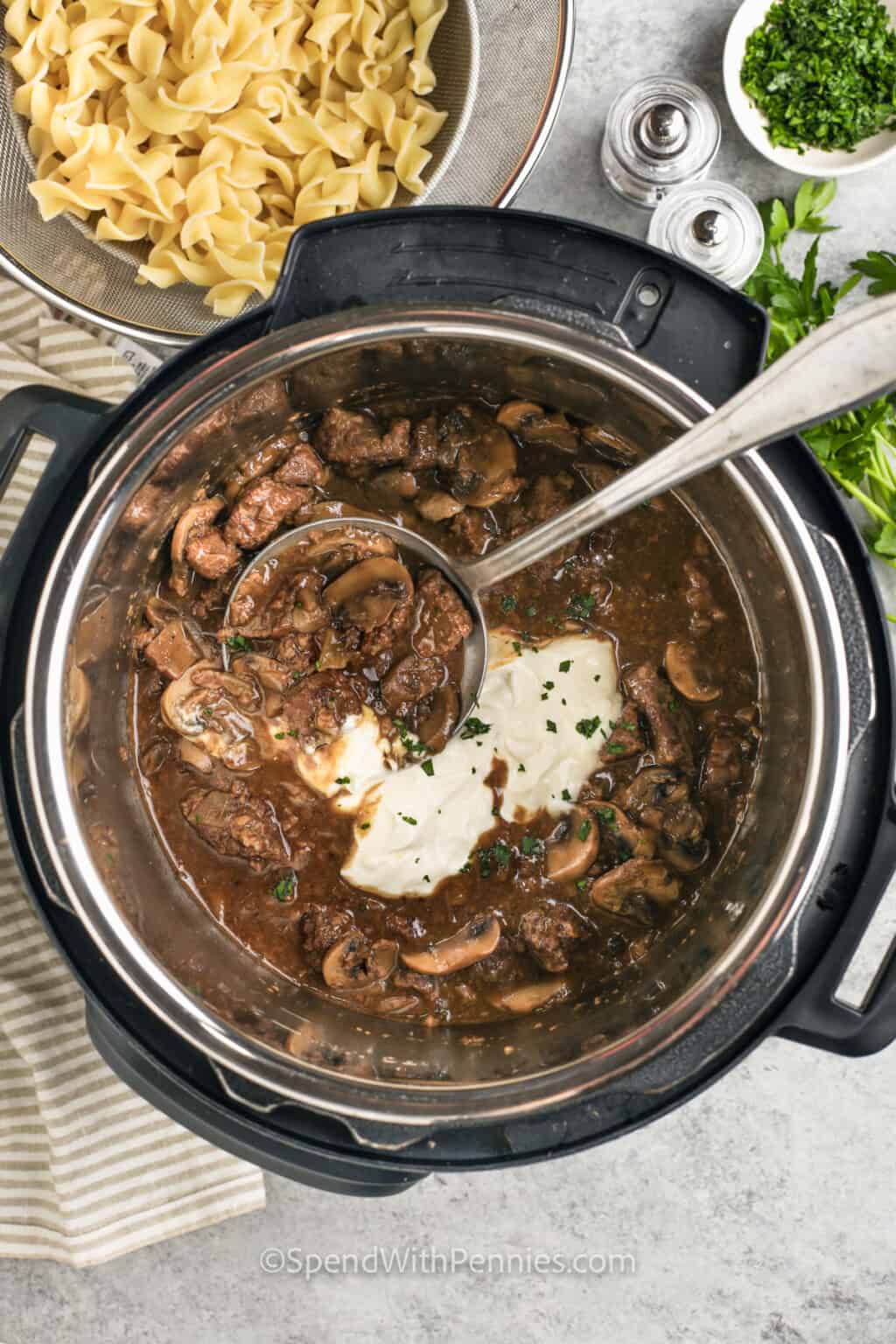 Instant Pot Beef Stroganoff Spend With Pennies