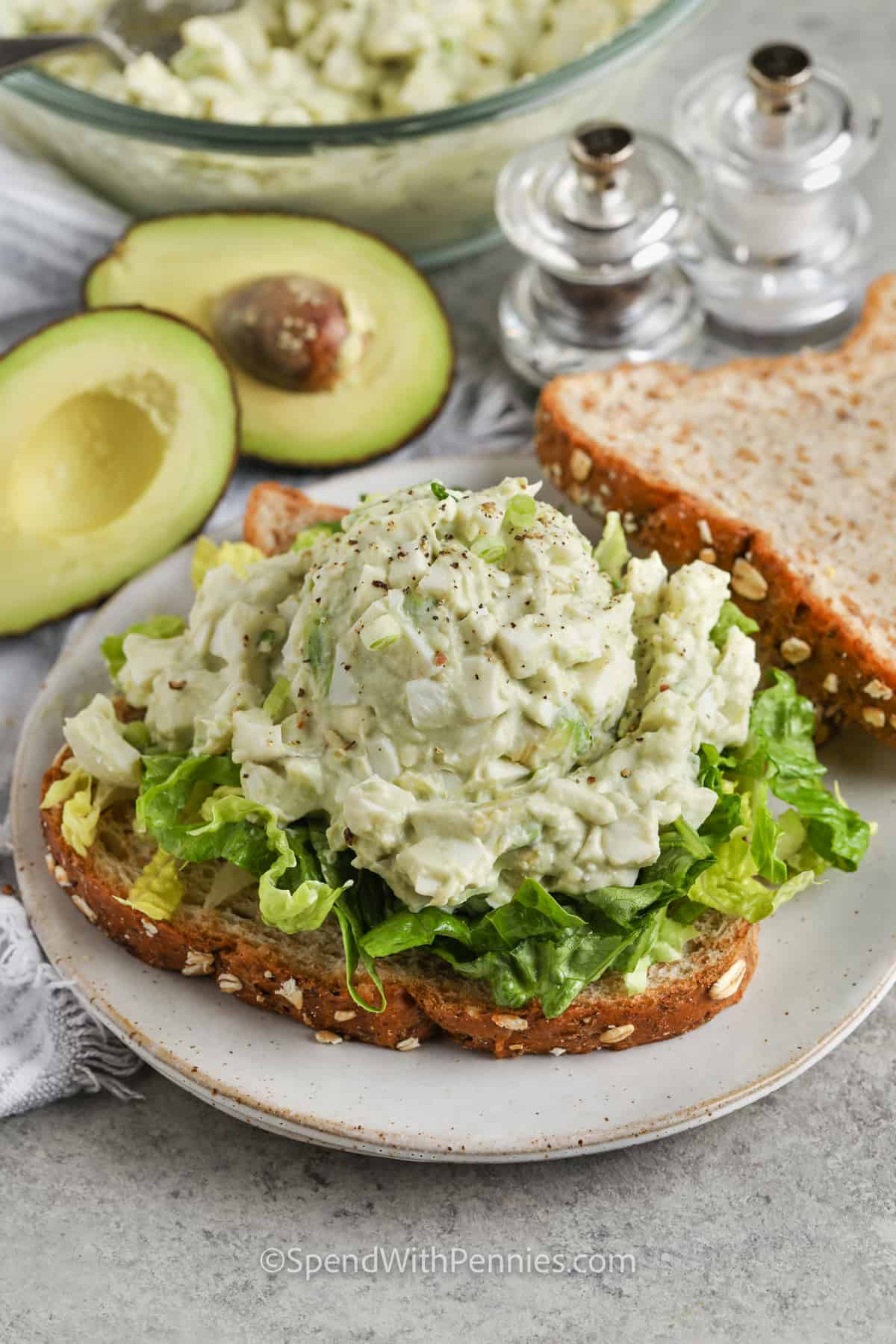 Super Fast and Easy Chicken Avocado Egg Salad for Eating Clean