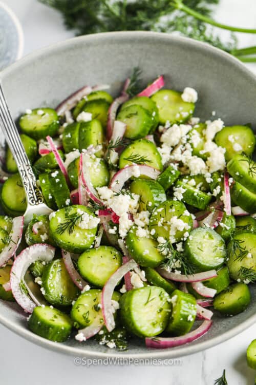 Cucumber Feta Salad Spend With Pennies
