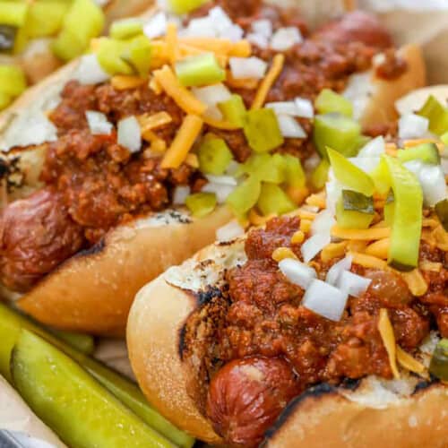 close up of Quick Hot Dog Chili