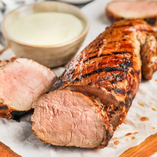 Grilled Pork Tenderloin with dip