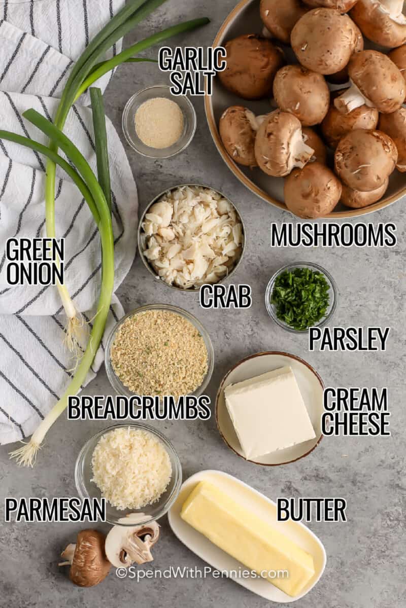 Crab Stuffed Mushrooms {Make Ahead!} Spend With Pennies