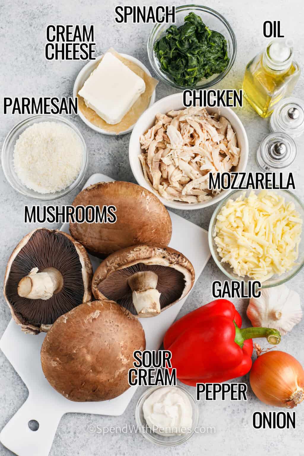 Stuffed Portobello Mushrooms Spend With Pennies