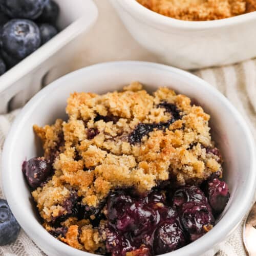 plated Blueberry Crumble