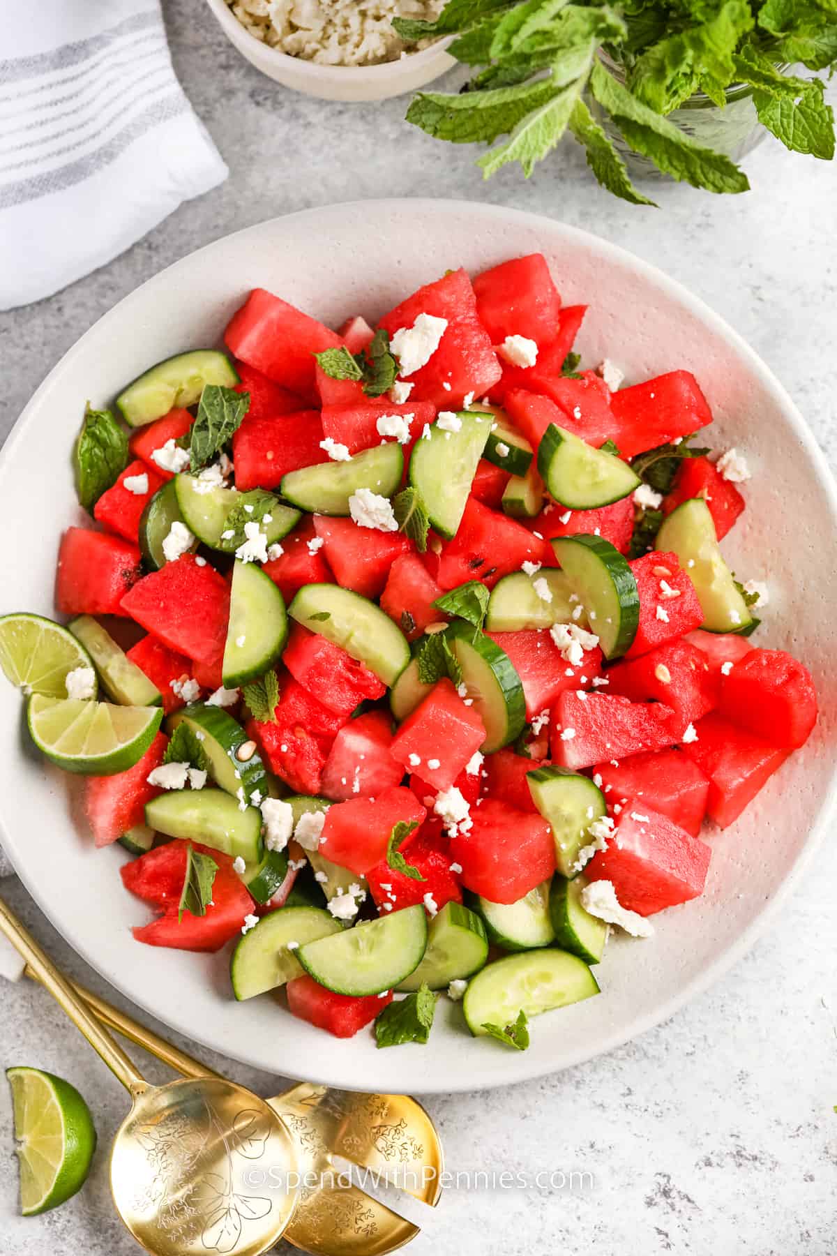 Easy Watermelon Salad (with Feta)