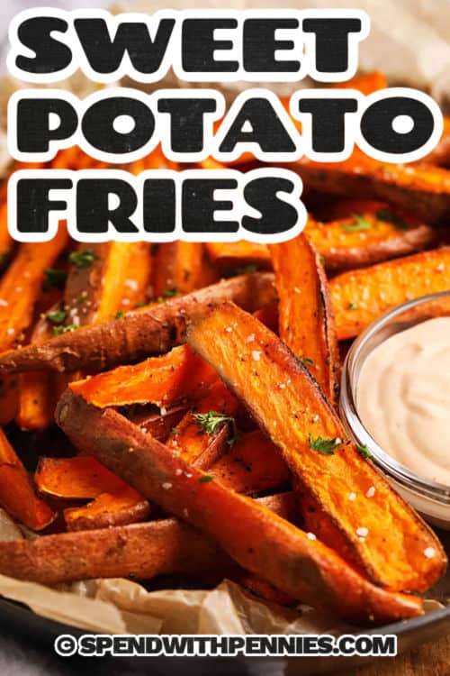 Sweet Potato Fries with writing