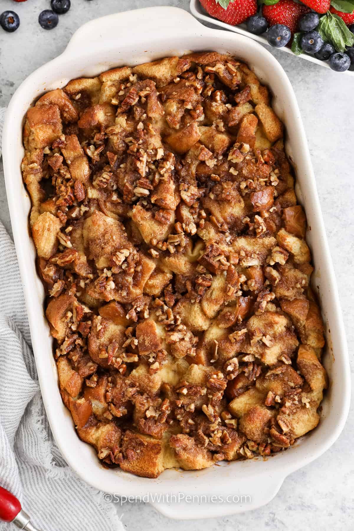 baked French Toast Casserole in the dish