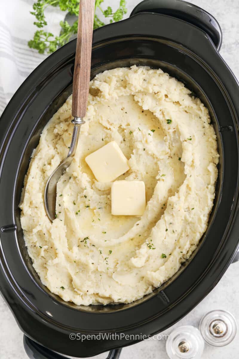 No-Boil Slow Cooker Mashed Potatoes
