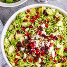 close up of Brussels Sprout Salad