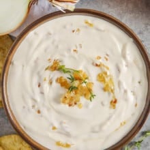 plated French Onion Dip