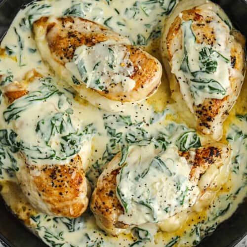 pan of Stuffed Chicken Breasts