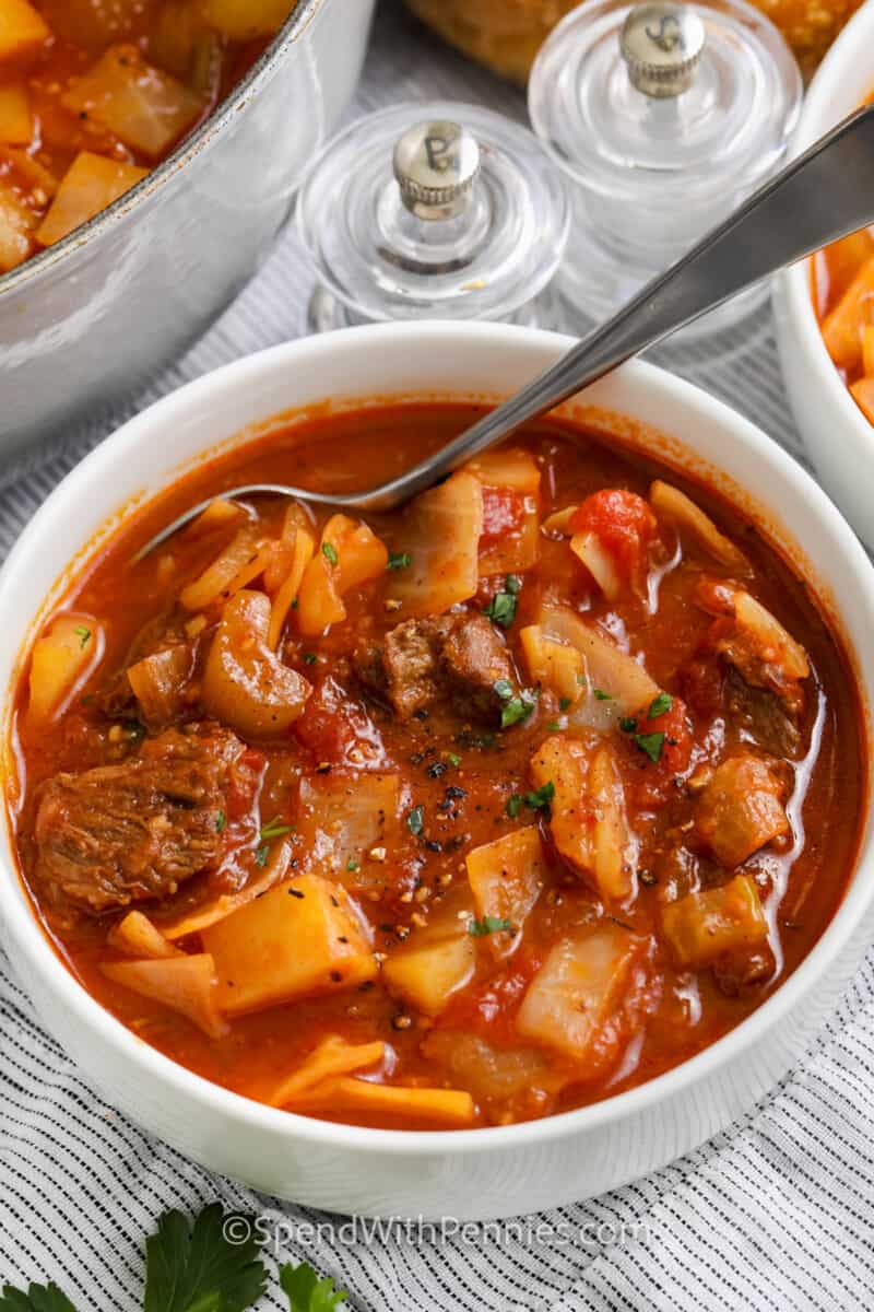 Beef Cabbage Soup - Spend With Pennies