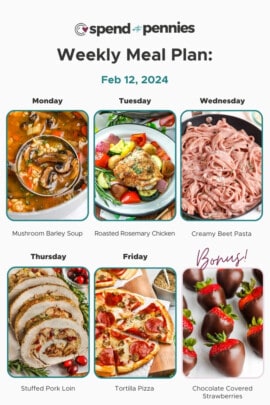 overview of february 12 meal plan