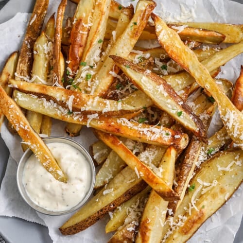 cooked and plated Truffle Fries