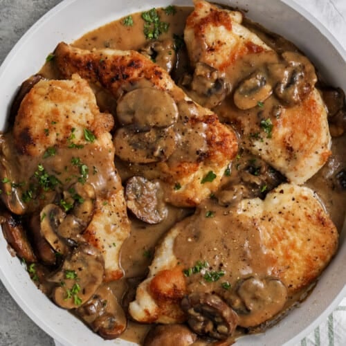pan of Chicken Marsala