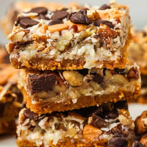 stack of Magic Cookie Bars