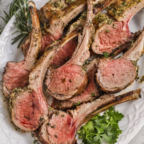 plated Rack of Lamb