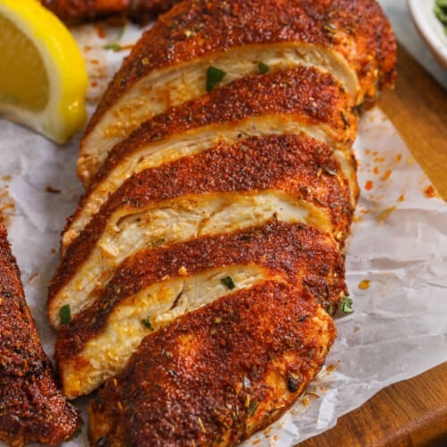 close up of Cajun Chicken