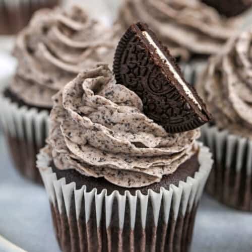 Oreo Frosting on cupcakes
