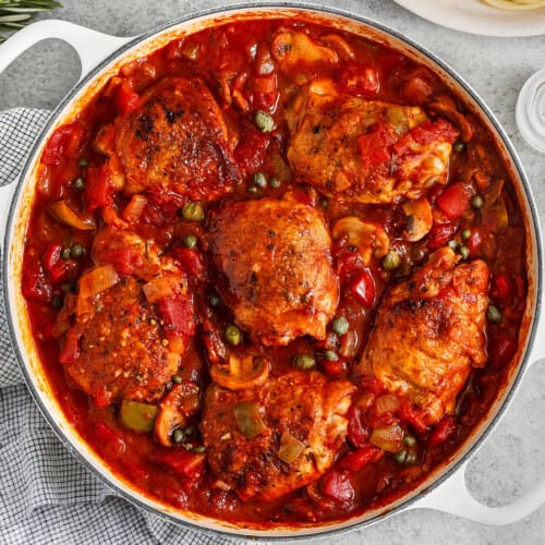 pan of Chicken Cacciatore