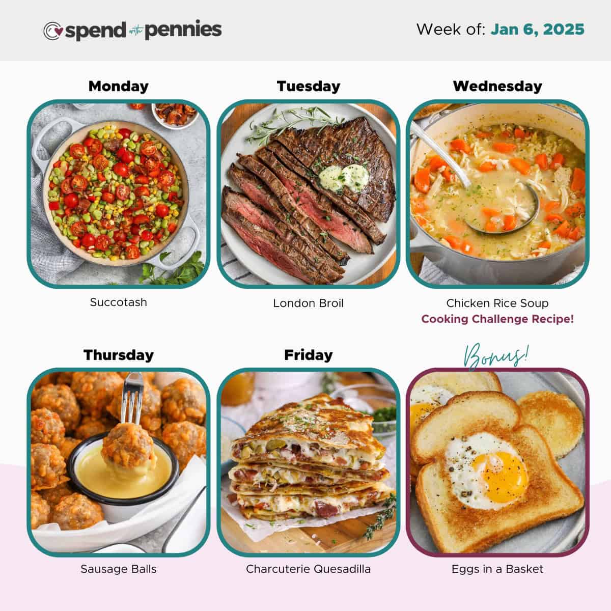 Jan 6 2025 Weekly Meal Plan Hero