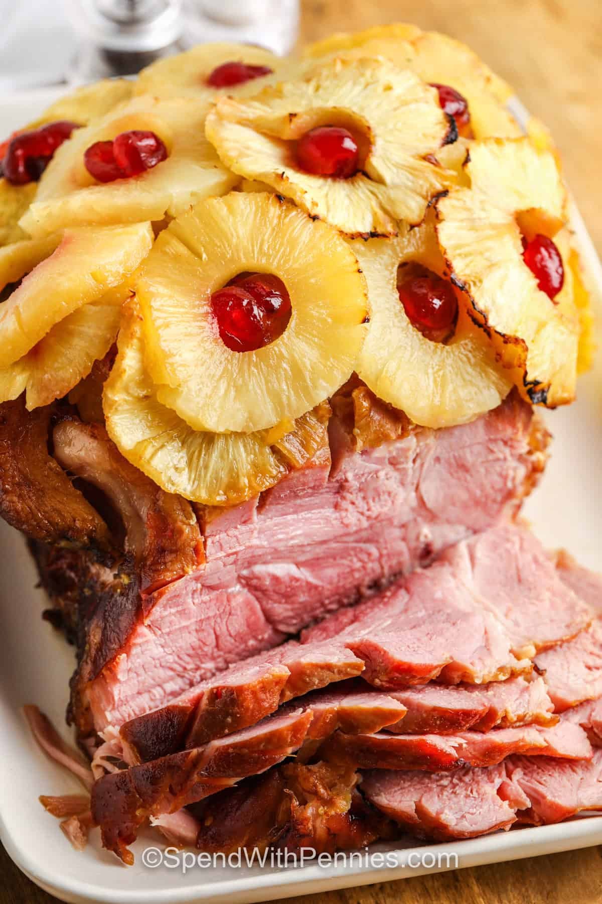 sliced Pineapple Glazed Ham
