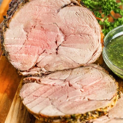 sliced Roasted Leg of Lamb