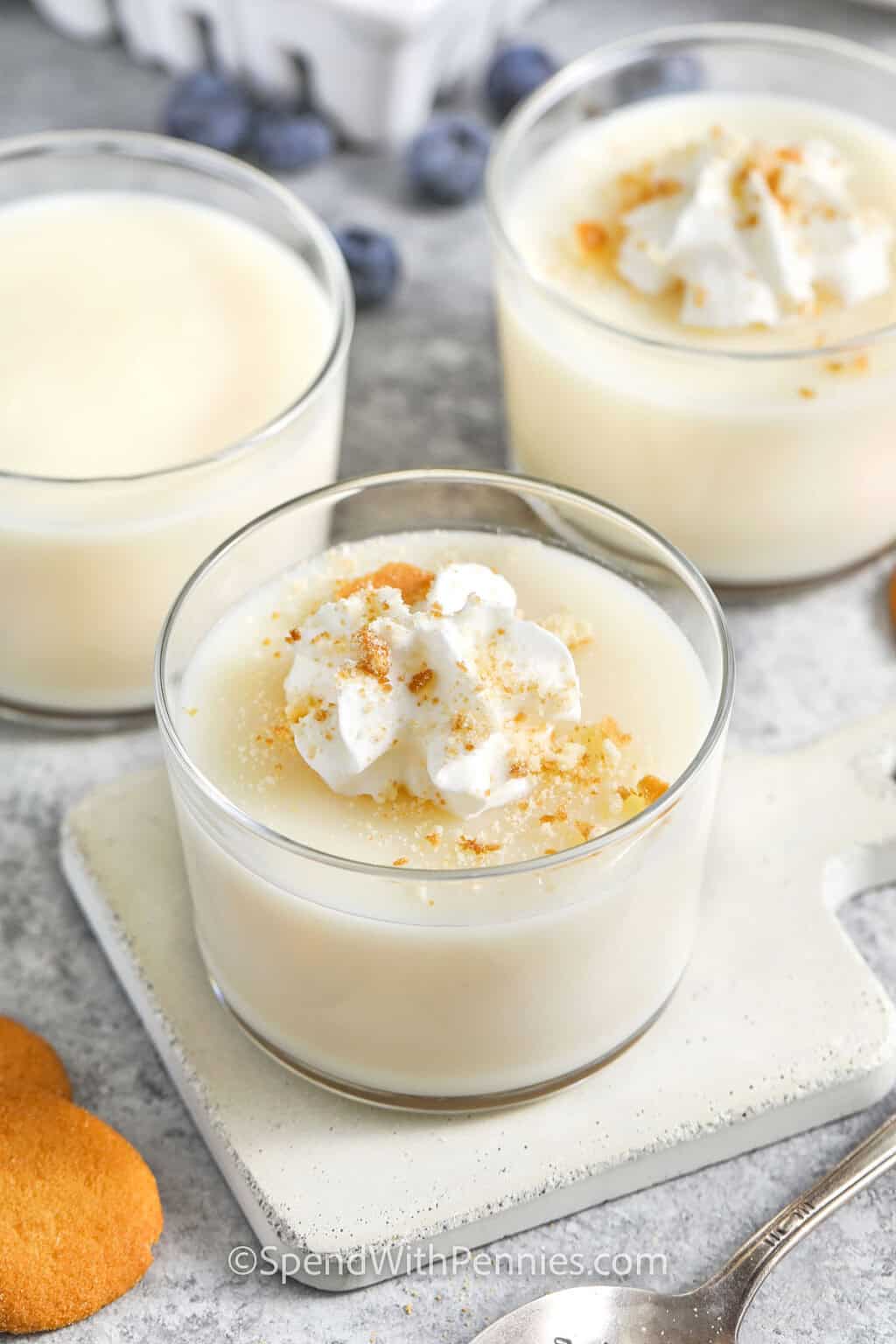 Vanilla pudding spend with pennies