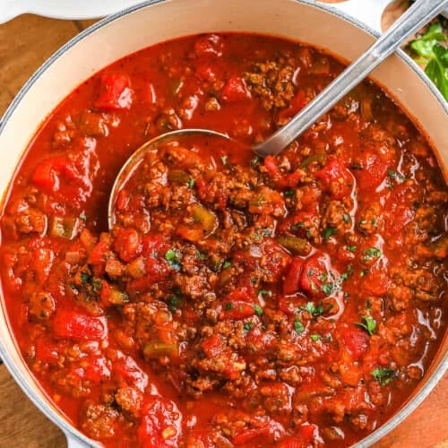 Homemade Pasta Sauce in the pot