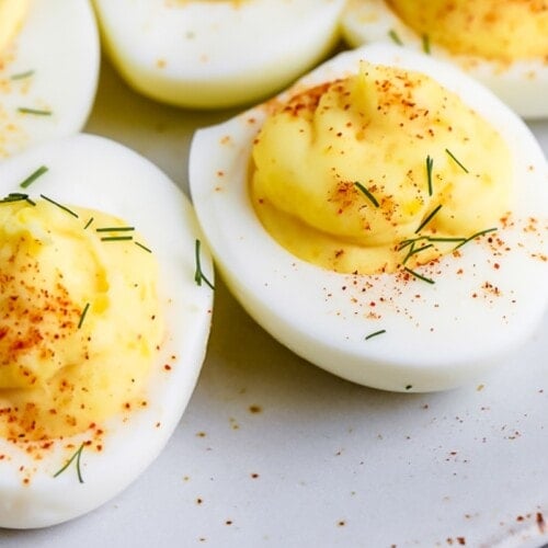 deviled eggs on a plate