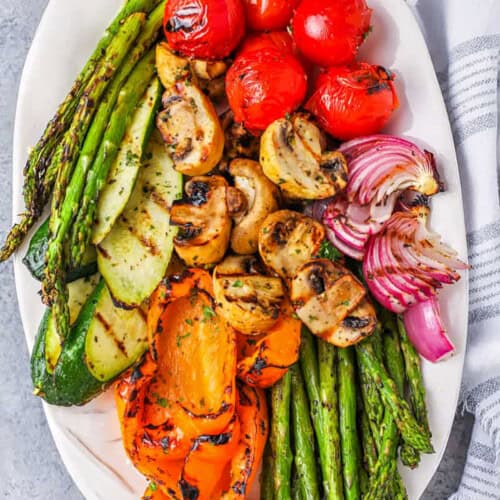 plated Grilled Vegetables