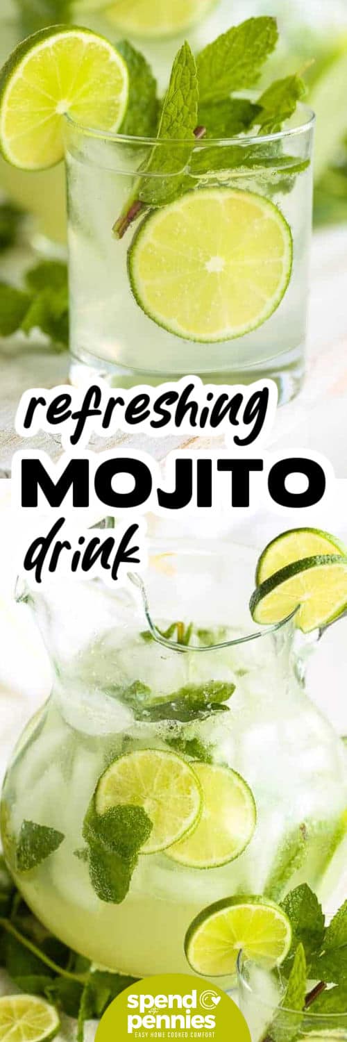 Mojito Recipe in a jug and in a glass