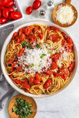 plated Cherry Tomato Pasta